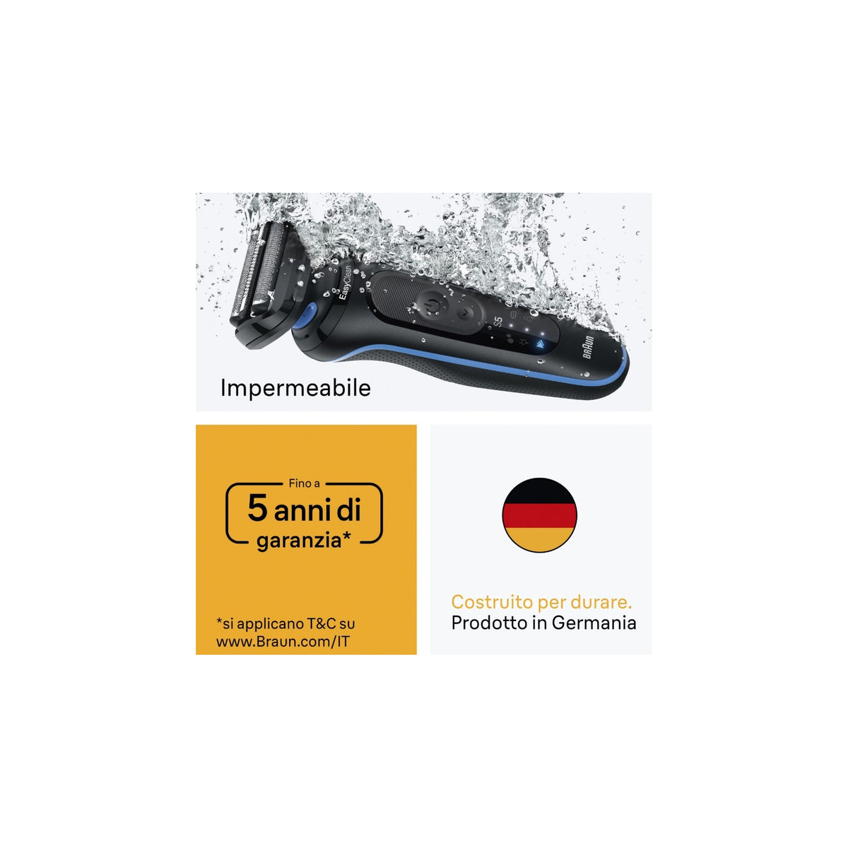 BRAUN SHAVER 52-B1000S RASOIO SERIE 5 RICARICABILE WET E DRY