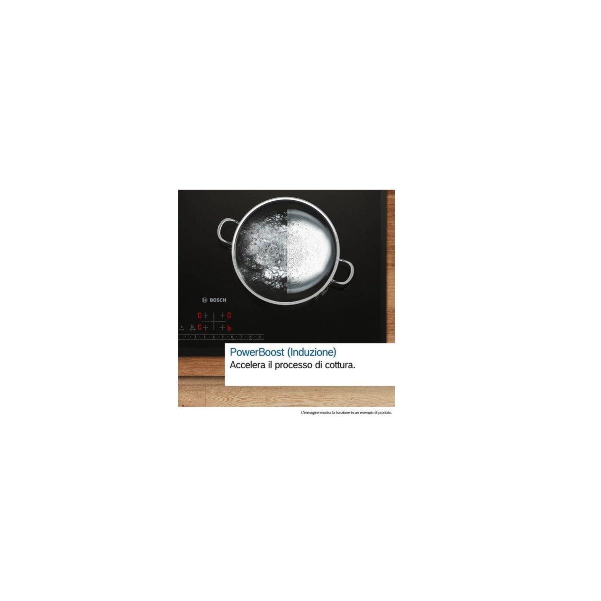 BOSCH PVS801B16E PIANO COTTURA A INDUZIONE 79CM CON CAPPA INTEGRATA 4 ZONE