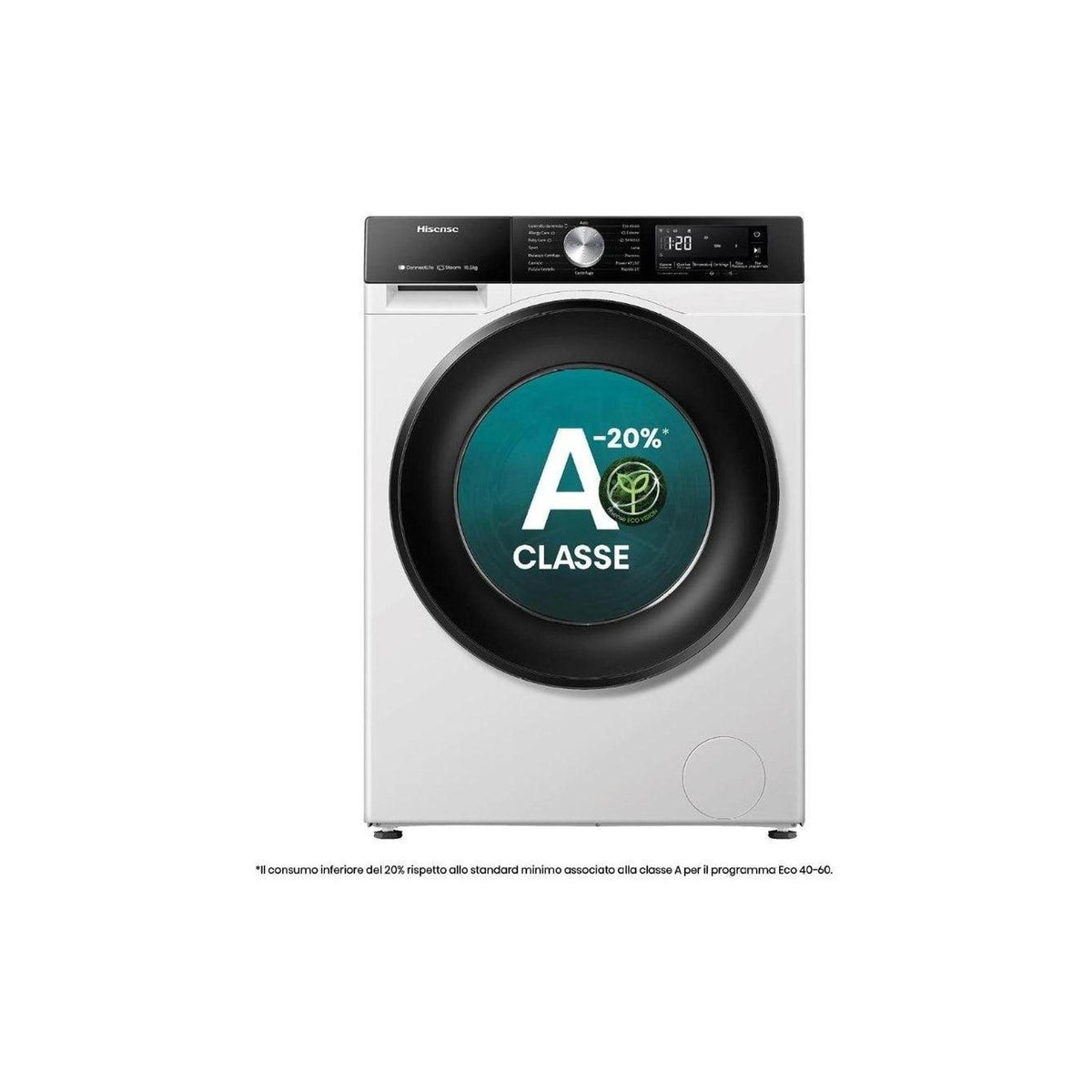 HISENSE WF3S1043BW3 LAVATRICE 10,5KG 1400 GIRI VAPORE WIFI CLASSE A