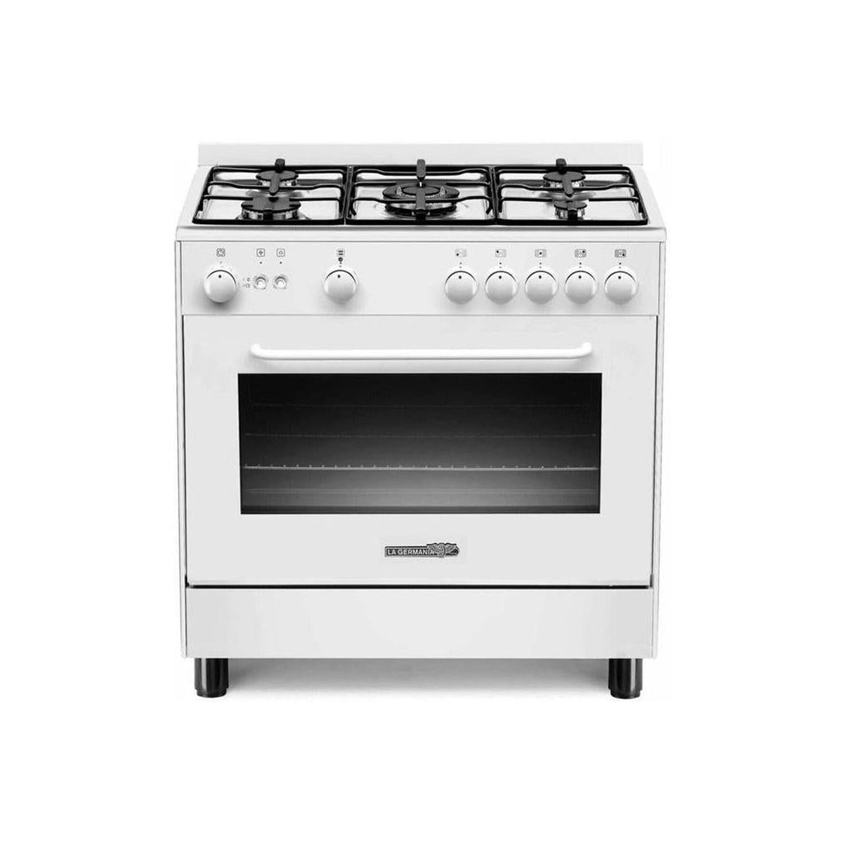LA GERMANIA S85C21W/24 CUCINA 80x50 5 FUOCHI A GAS FORNO A GAS COLORE BIANCA