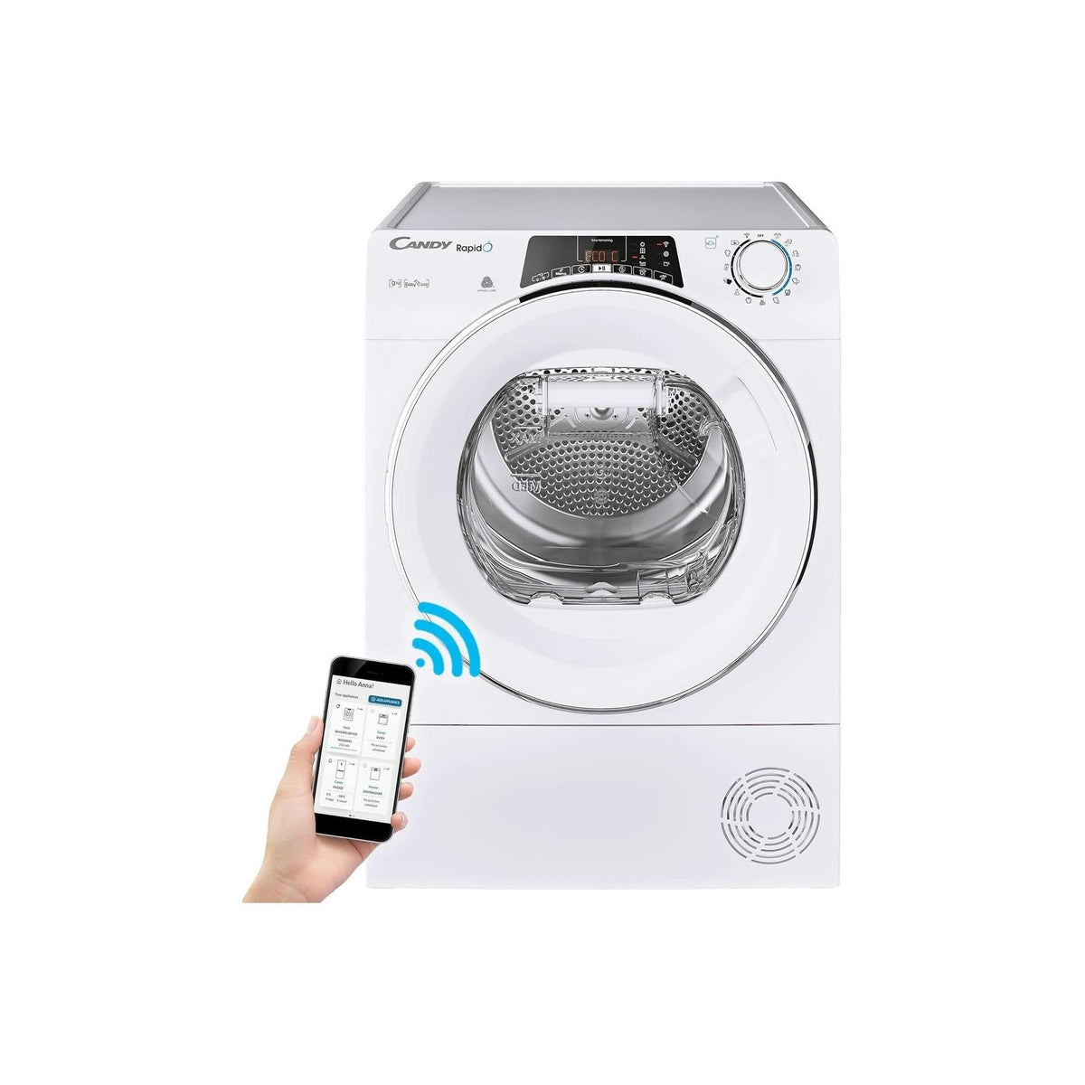 Candy Asciugatrice 9Kg ROE H9A2TCEX-S Pompa di calore Wifi Classe E