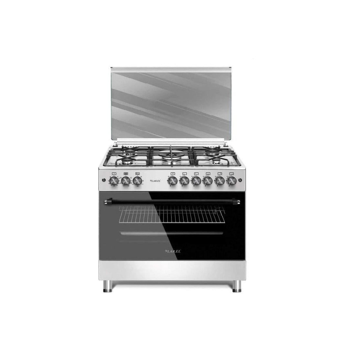 LAREL L90GX CUCINA A GAS 90x60 5 FUOCHI FORNO A GAS - INOX