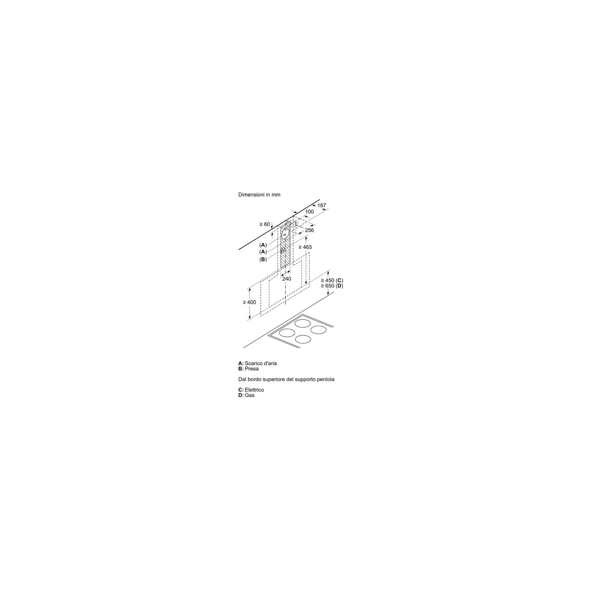 SIEMENS Cappa a Parete 90cm LC98KLV60 Wifi Colore Nero