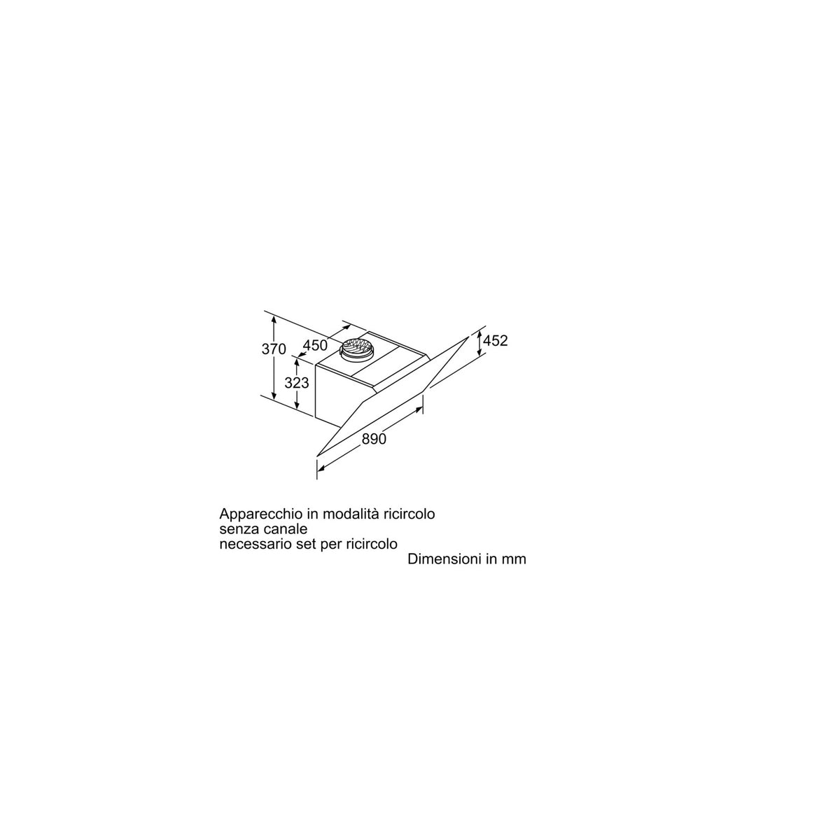SIEMENS Cappa a Parete 90cm LC98KLV60 Wifi Colore Nero