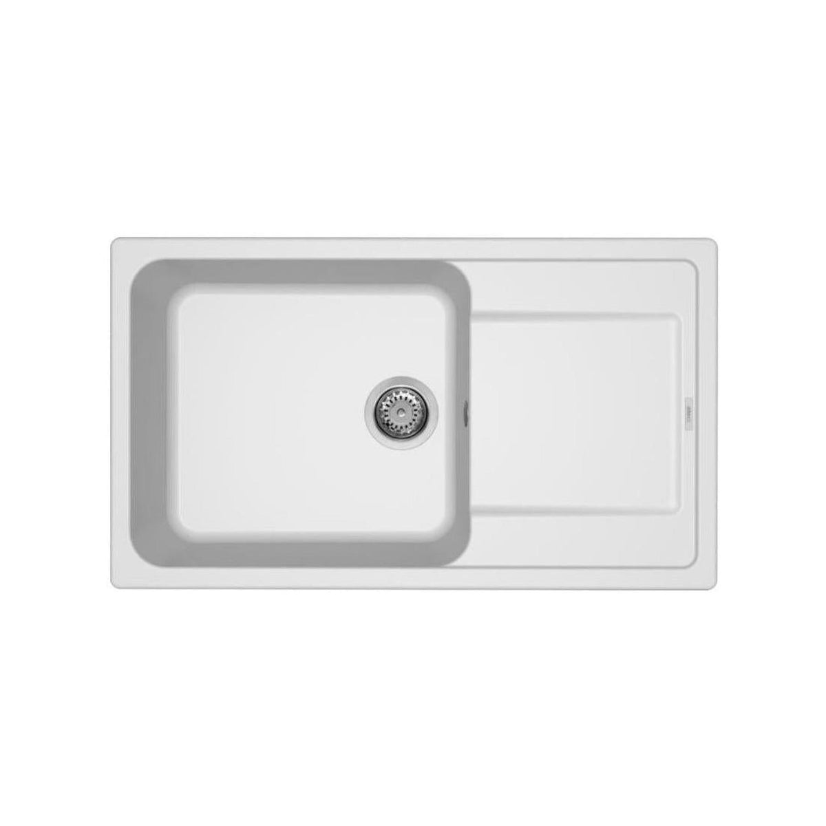 ELLECI LG241068 LAVELLO 86X50 1 VASCA CON GOCCIOLATOIO REVERSIBILE GRANITEK BIANCO