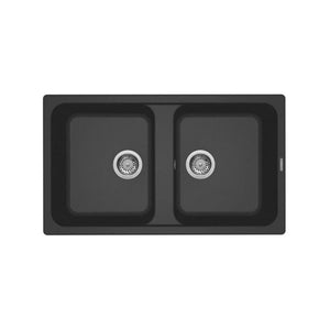ELLECI LG245059 LAVELLO 2 VASCHE 86x50 IN GRANITEK ANTRACITE