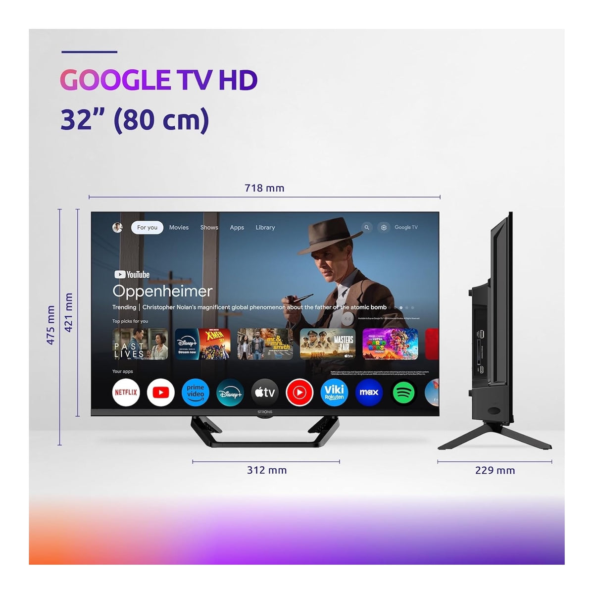 STRONG SRT32HG6733C TV LED 32" SMART TV HD READY