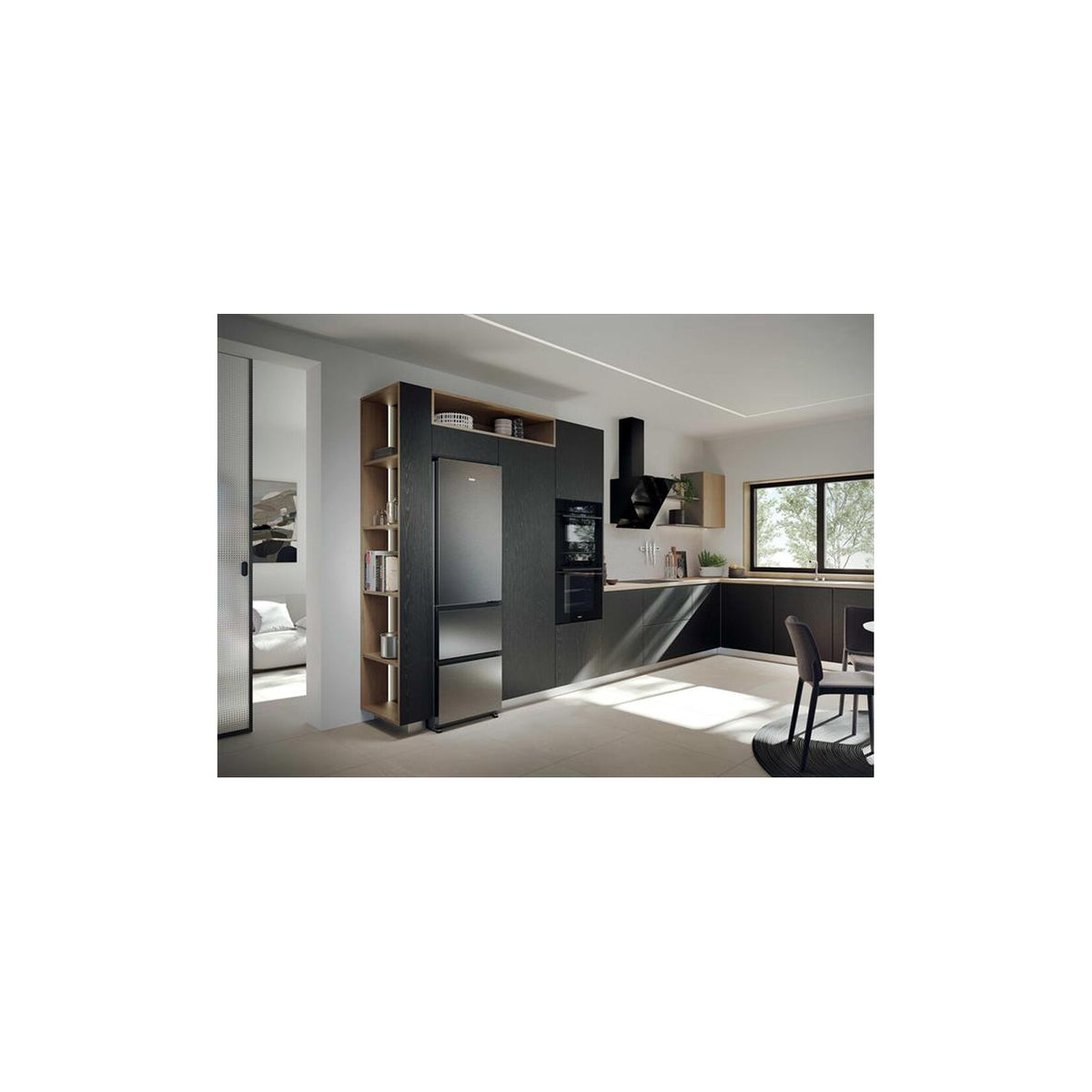 HAIER HTR3518ENMX FRIGORIFERO COMBINATO 303LT NO FROST CLASSE E INOX