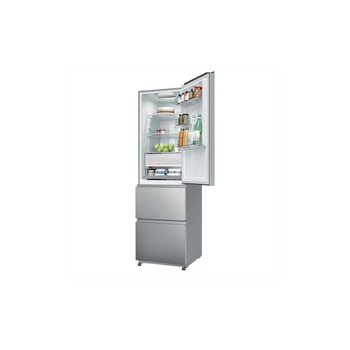 HAIER HTR3518ENMX FRIGORIFERO COMBINATO 303LT NO FROST CLASSE E INOX