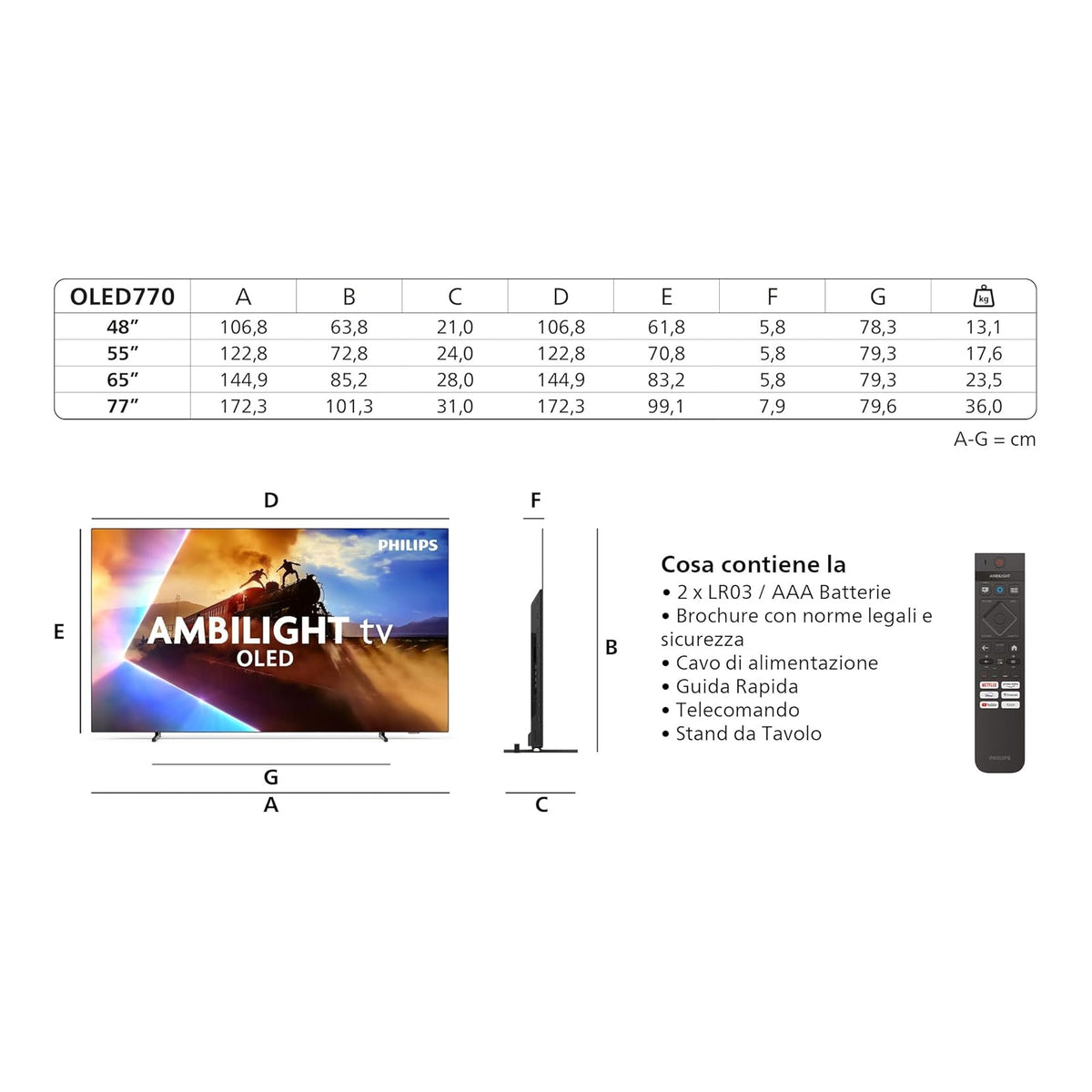 PHILIPS 65OLED770/12 TV OLED 65'' SMART TV ULTRA HD 4K