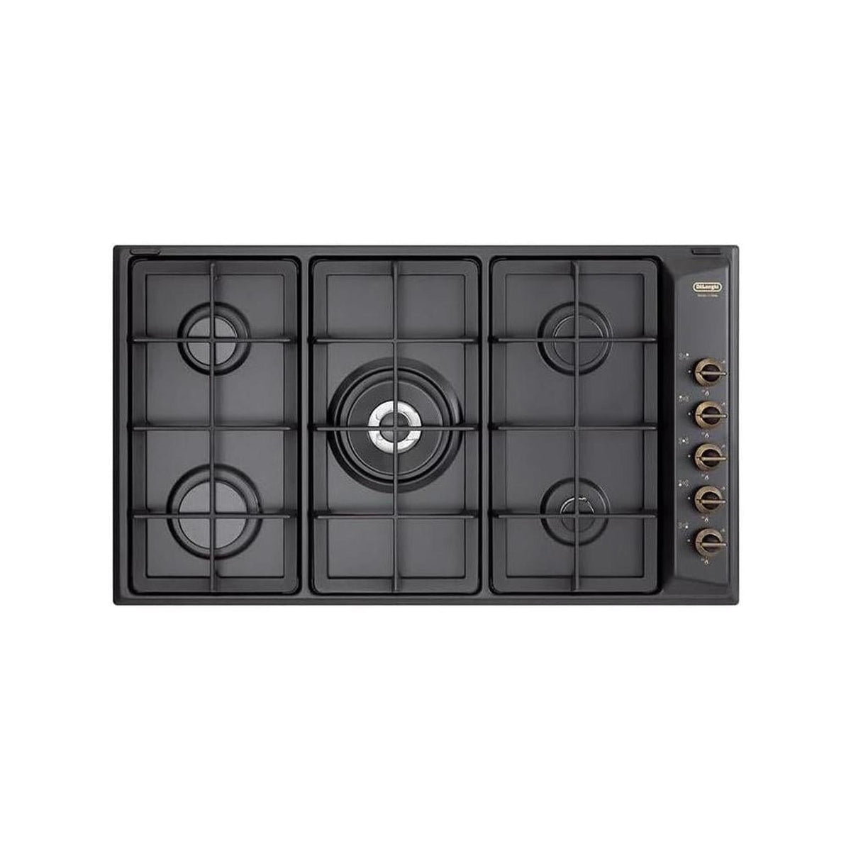 DE LONGHI ANL 59 PRO PIANO COTTURA 90CM 5 FUOCHI A GAS GRIGLIE IN GHISA ANTRACITE - ANL59PRO