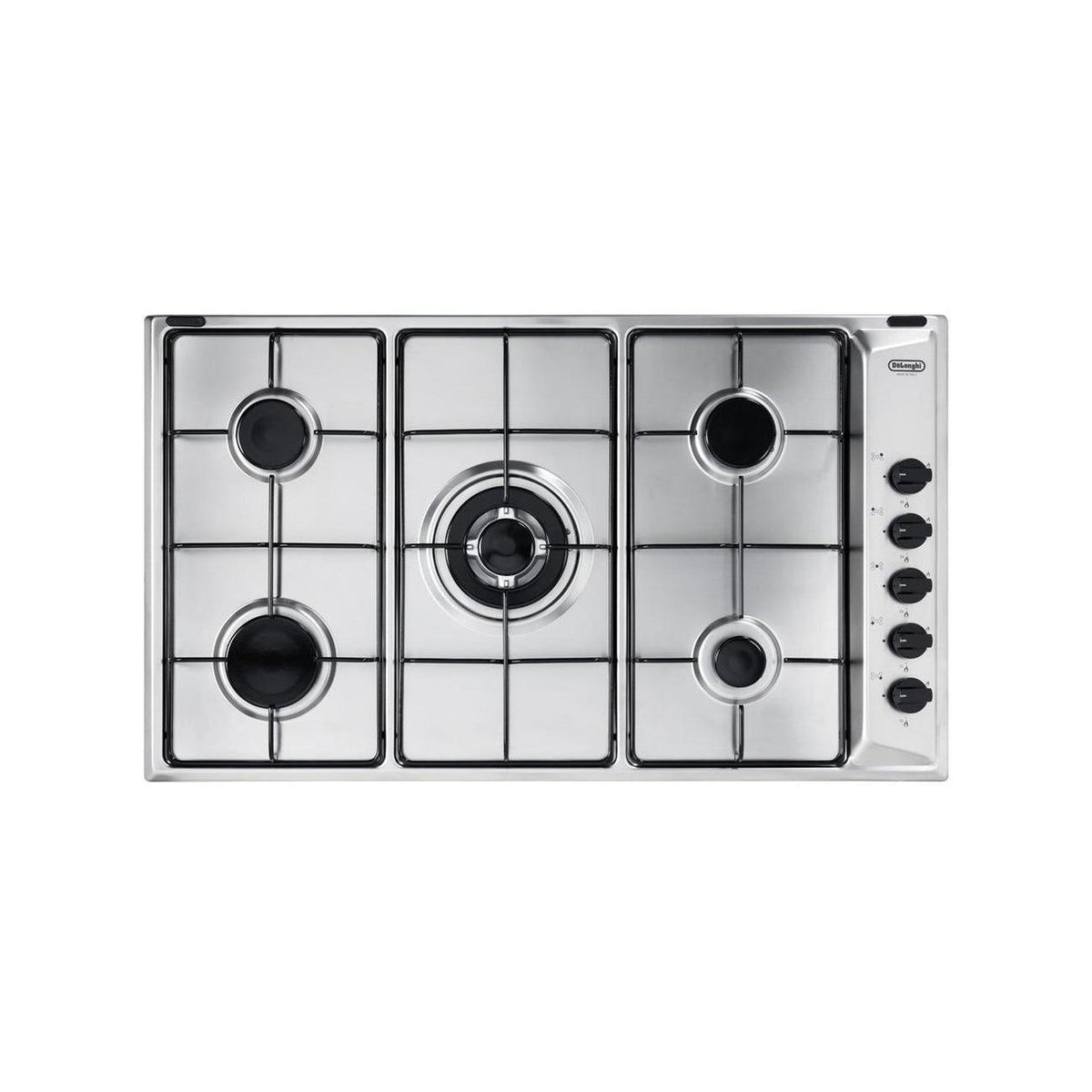 DE LONGHI YAL59DD PIANO COTTURA DA INCASSO 90CM 5 FUOCHI A GAS INOX - PROMO