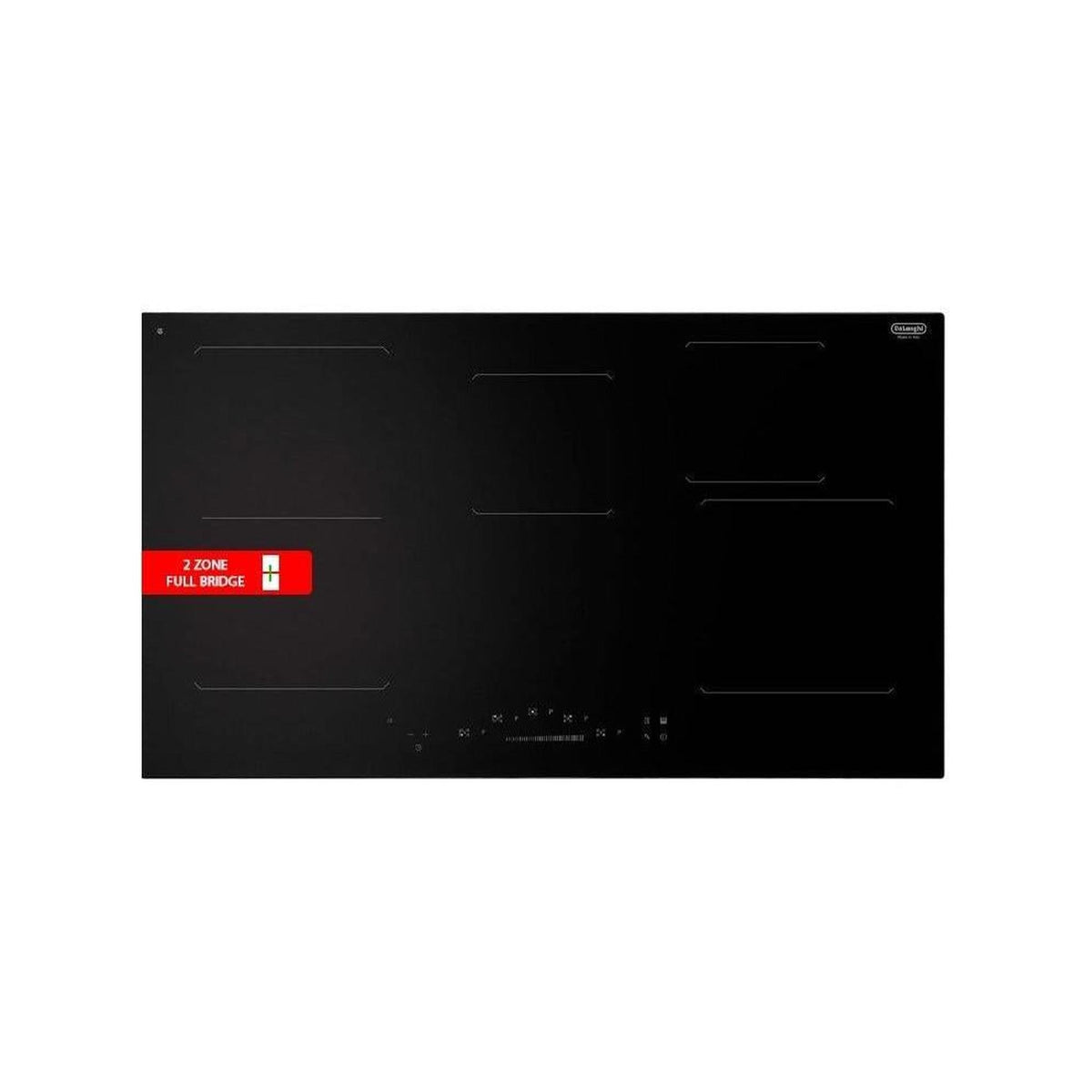 De Longhi PIN 95 Piano cottura a Induzione 90cm, 5 Zone di cottura, in vetro Nero - PIN95