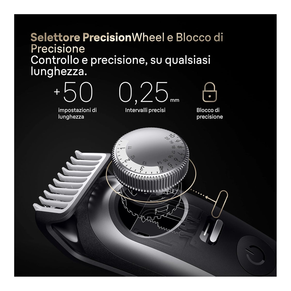 BRAUN BT9520 SERIES 9 REGOLABARBA 5 IN 1 RICARICABILE 52 LIVELLI DI TAGLIO