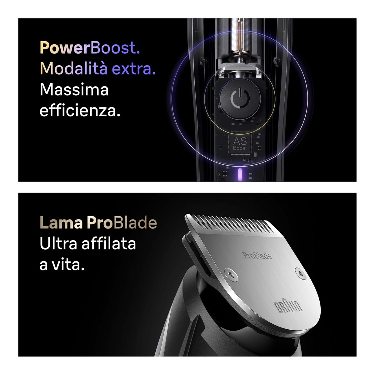 BRAUN BT9520 SERIES 9 REGOLABARBA 5 IN 1 RICARICABILE 52 LIVELLI DI TAGLIO