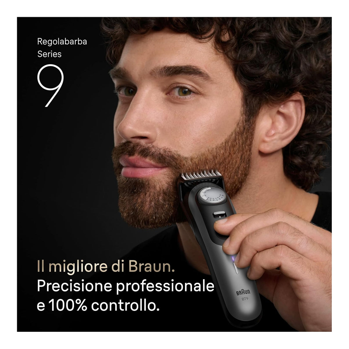BRAUN BT9520 SERIES 9 REGOLABARBA 5 IN 1 RICARICABILE 52 LIVELLI DI TAGLIO