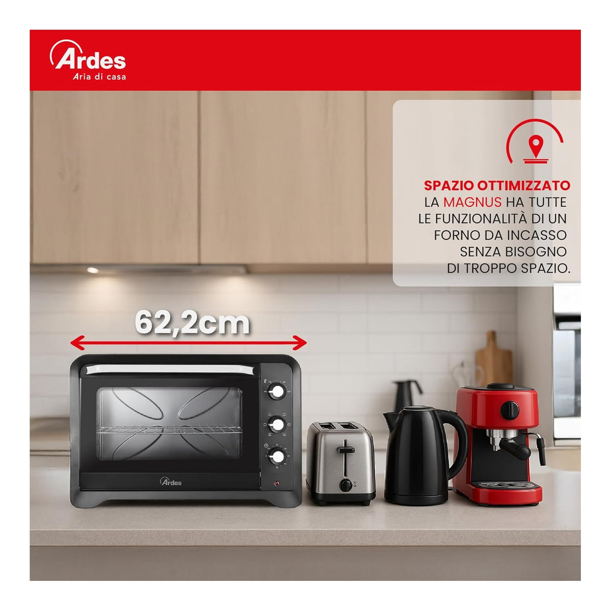 ARDES AR6264PB FORNETTO ELETTRICO VENTILATO 64 LT NERO