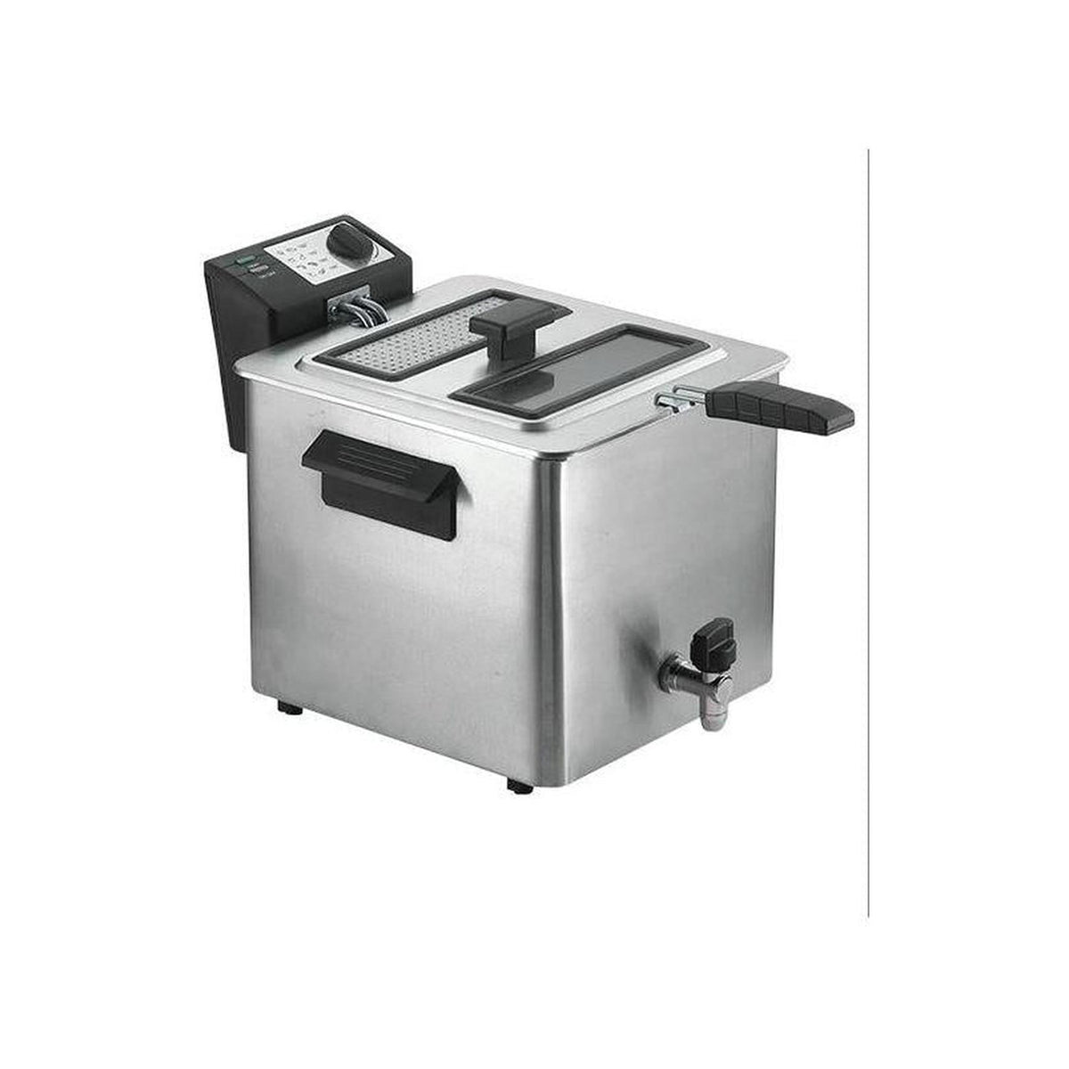 R.G.V FRY8 Friggitrice ad Olio Professionale 8Lt, Inox