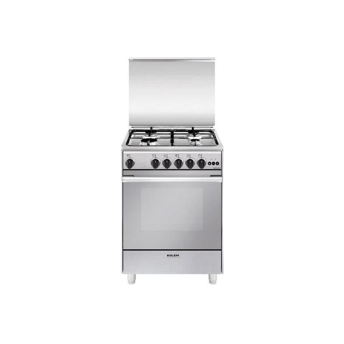 GLEM GAS U654VI CUCINA A GAS 60X50 CM 4 FUOCHI FORNO A GAS INOX