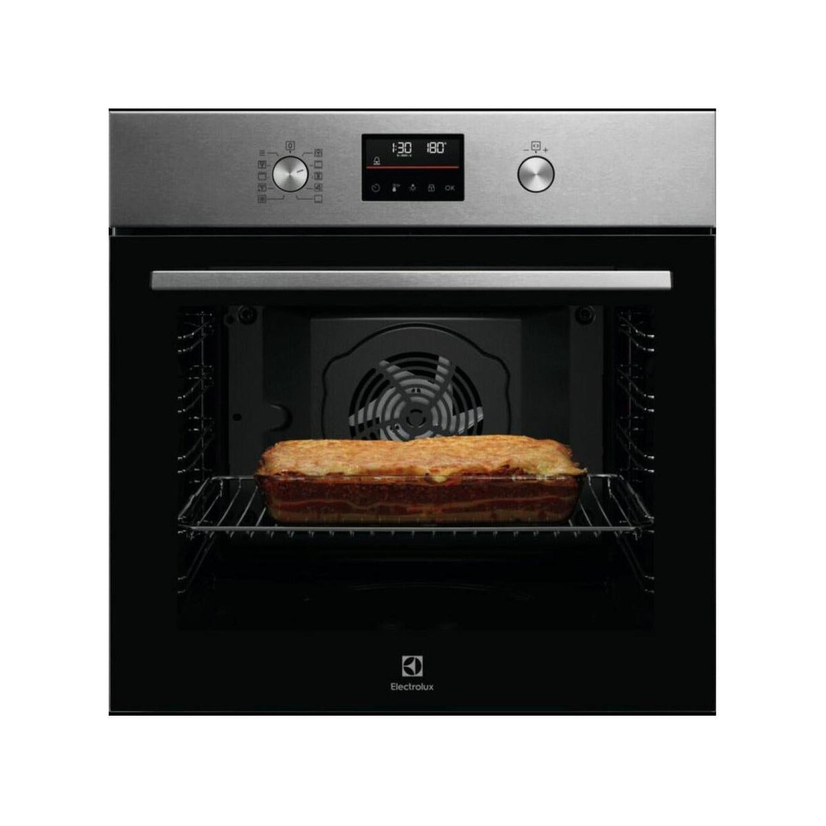 Electrolux LOF4P46TX Forno Elettrico da Incasso Multifunzione SurroundCook 500, Pulizia pirolitica, Classe A+, Inox