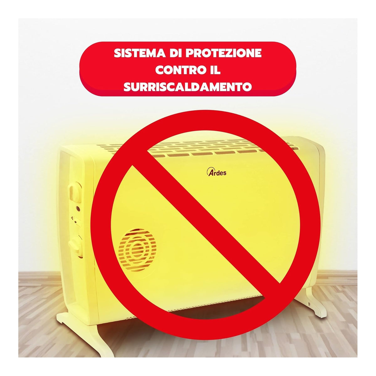 ARDES SMOOTHY TIME TERMOCONVETTORE ELETTRICO 2000W 3 LIVELLI DI POTENZA - AR4C05T