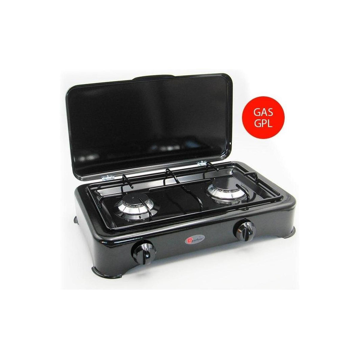 PARKER FO5326CNGP/BLACK FORNELLO 2 FUOCHI SOLO PER GAS GPL