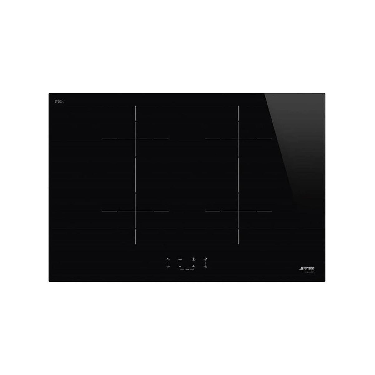 SMEG SIB2741D PIANO COTTURA DA INCASSO A INDUZIONE 75CM 4 ZONE COTTURA CON BOOSTER IN VETROCERAMICA NERO