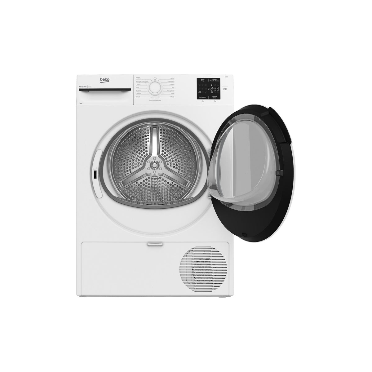 Beko BMT83EW Asciugatrice 8Kg, Pompa di calore Classe D