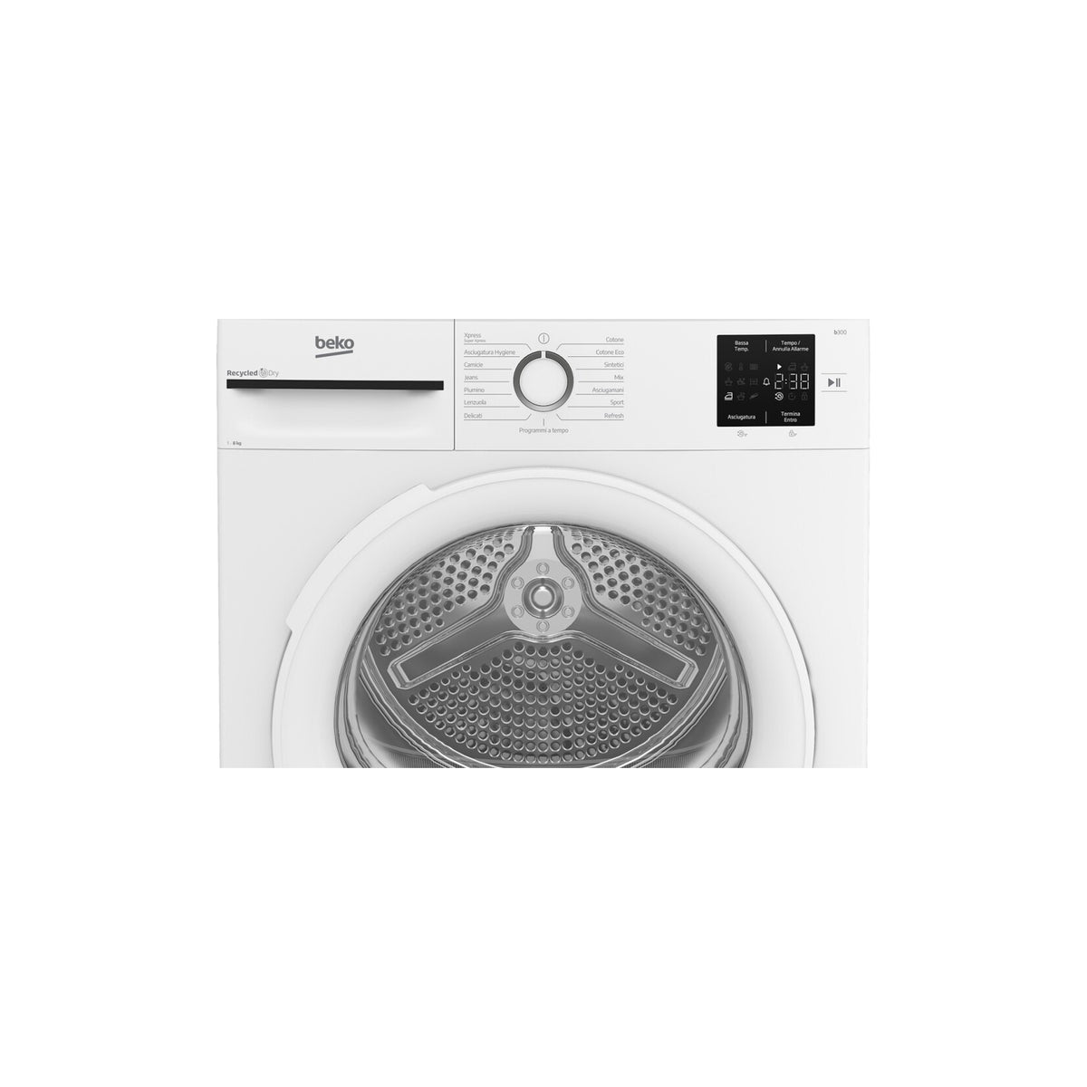 Beko BMT83EW Asciugatrice 8Kg, Pompa di calore Classe D