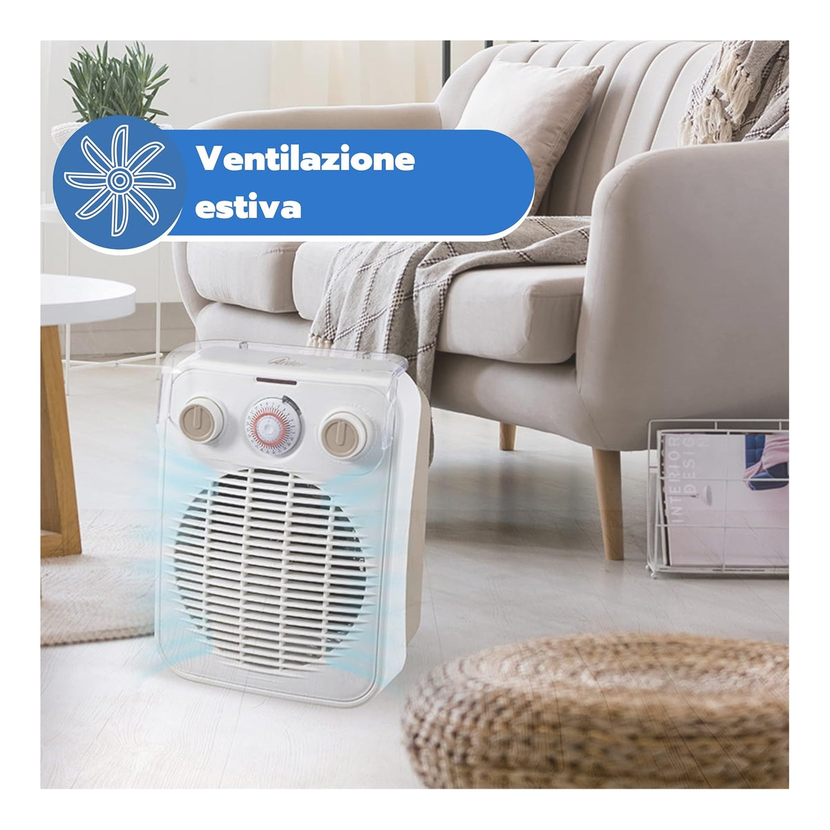 ARDES AR4F10TI TERMOVENTILATORE ELETTRICO 1000/2000W CON VENTILAZIONE ESTIVA