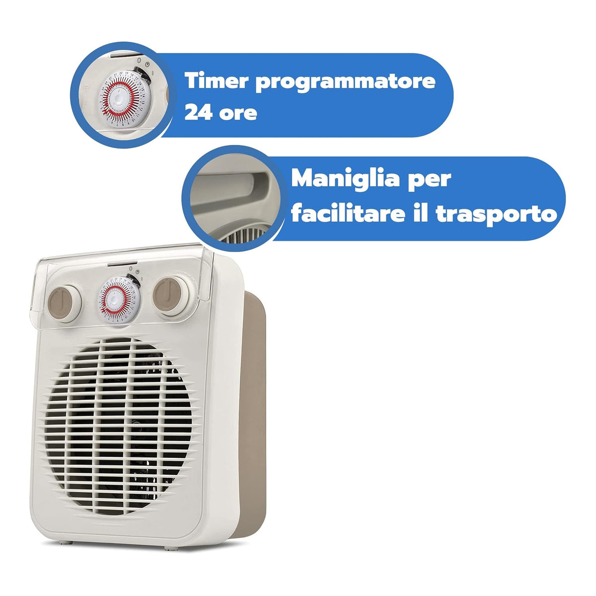 ARDES AR4F10TI TERMOVENTILATORE ELETTRICO 1000/2000W CON VENTILAZIONE ESTIVA