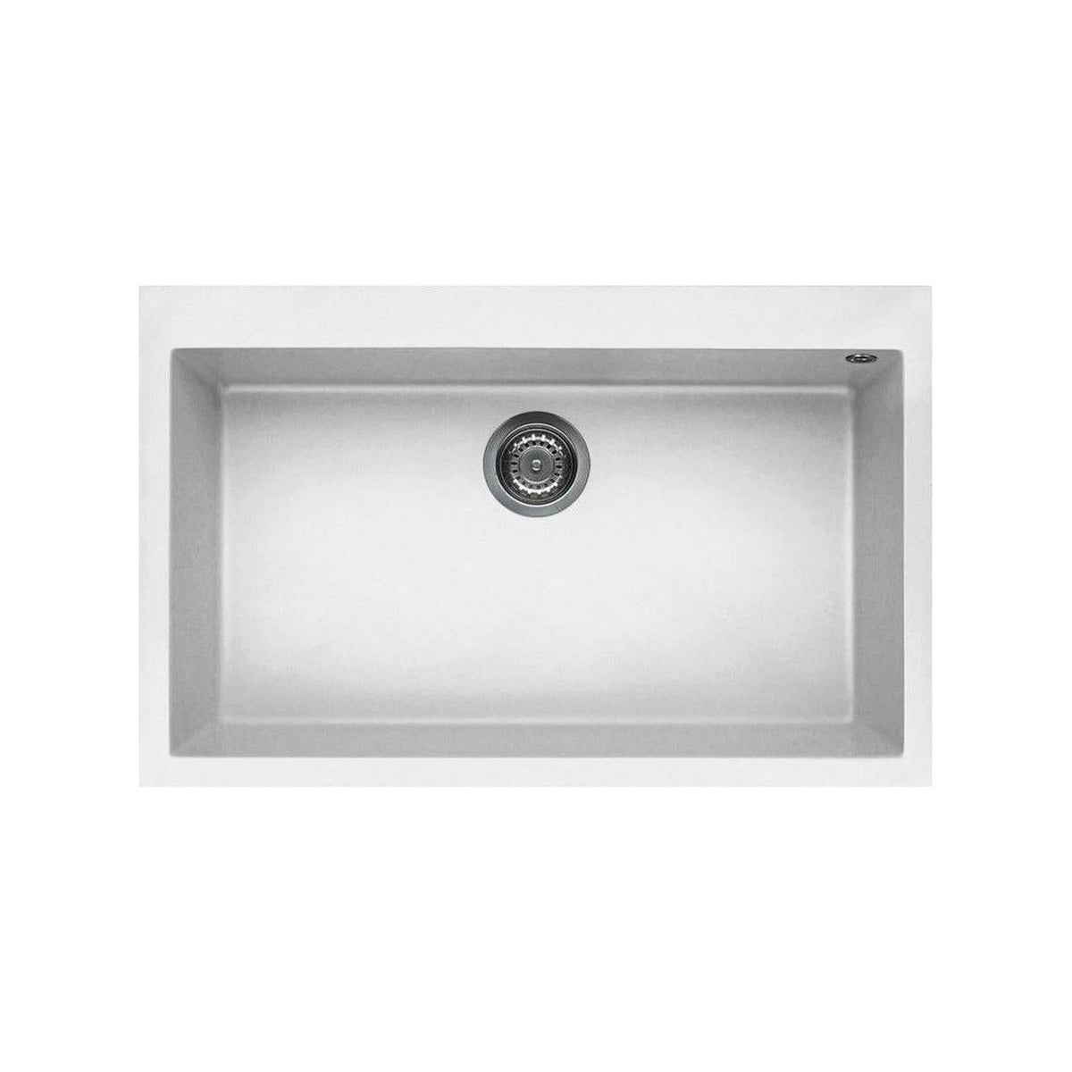ELLECI QUADRA 130 LGQ13068 Lavello Monovasca Sopratop 79x50 cm colore Bianco