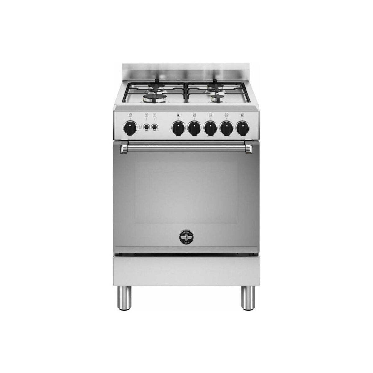 LA GERMANIA AMN664GXV/24 CUCINA A GAS 60x60 4 FUOCHI FORNO A GAS COLORE INOX