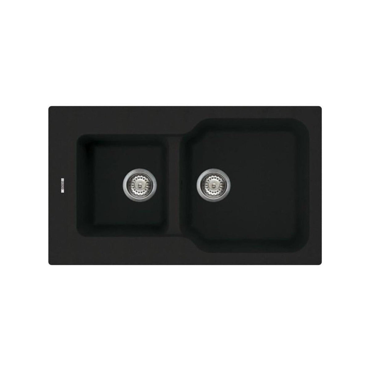 Elleci Fox 430 LGF43040 Lavello 2 vasche 86x50, Installazione Sopratop, Granitek Nero