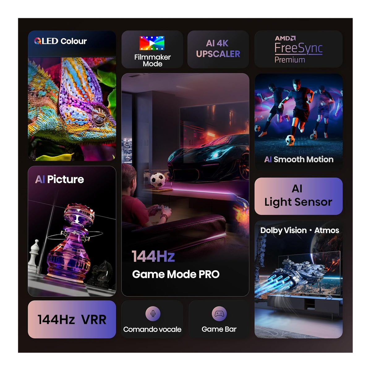 HISENSE 100E7QPRO TV QLED 100'' UHD 4K SMART TV