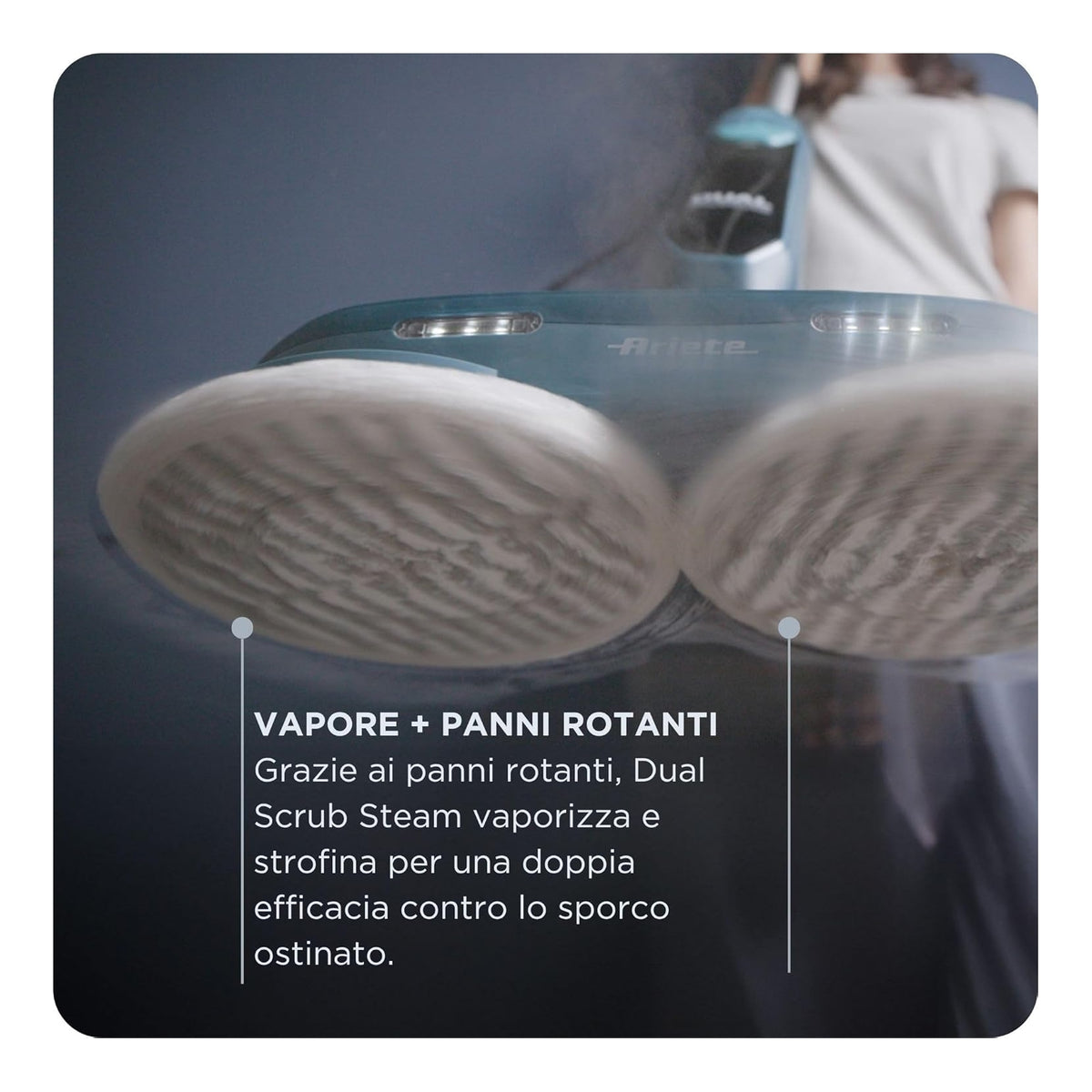 Ariete Dual Steam Scrub Scopa a Vapore 1200w, 400 ml - 4178