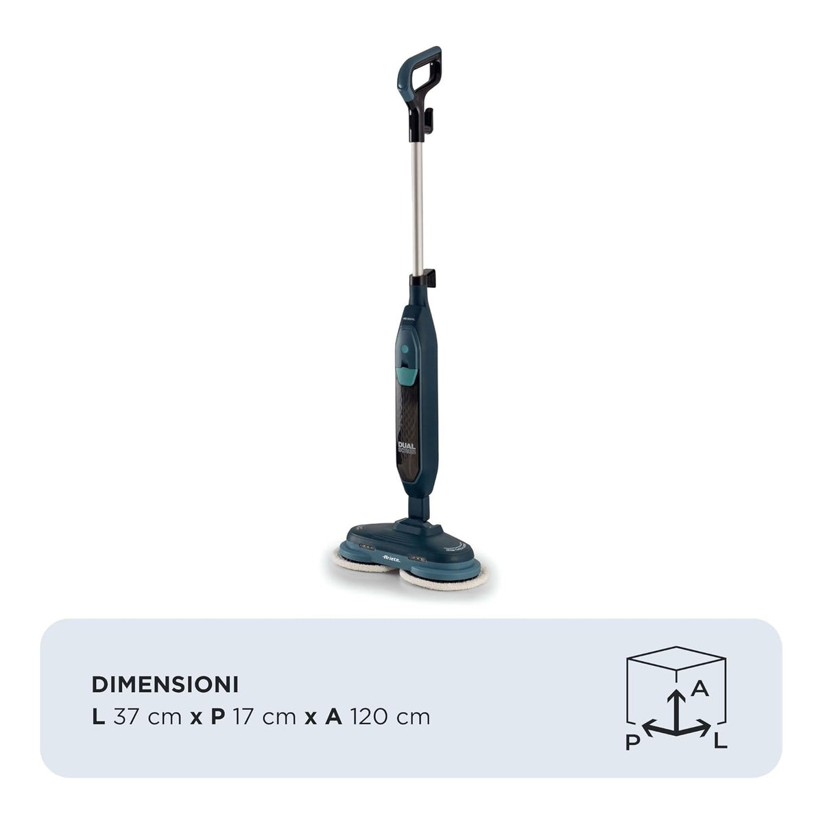 Ariete Dual Steam Scrub Scopa a Vapore 1200w, 400 ml - 4178