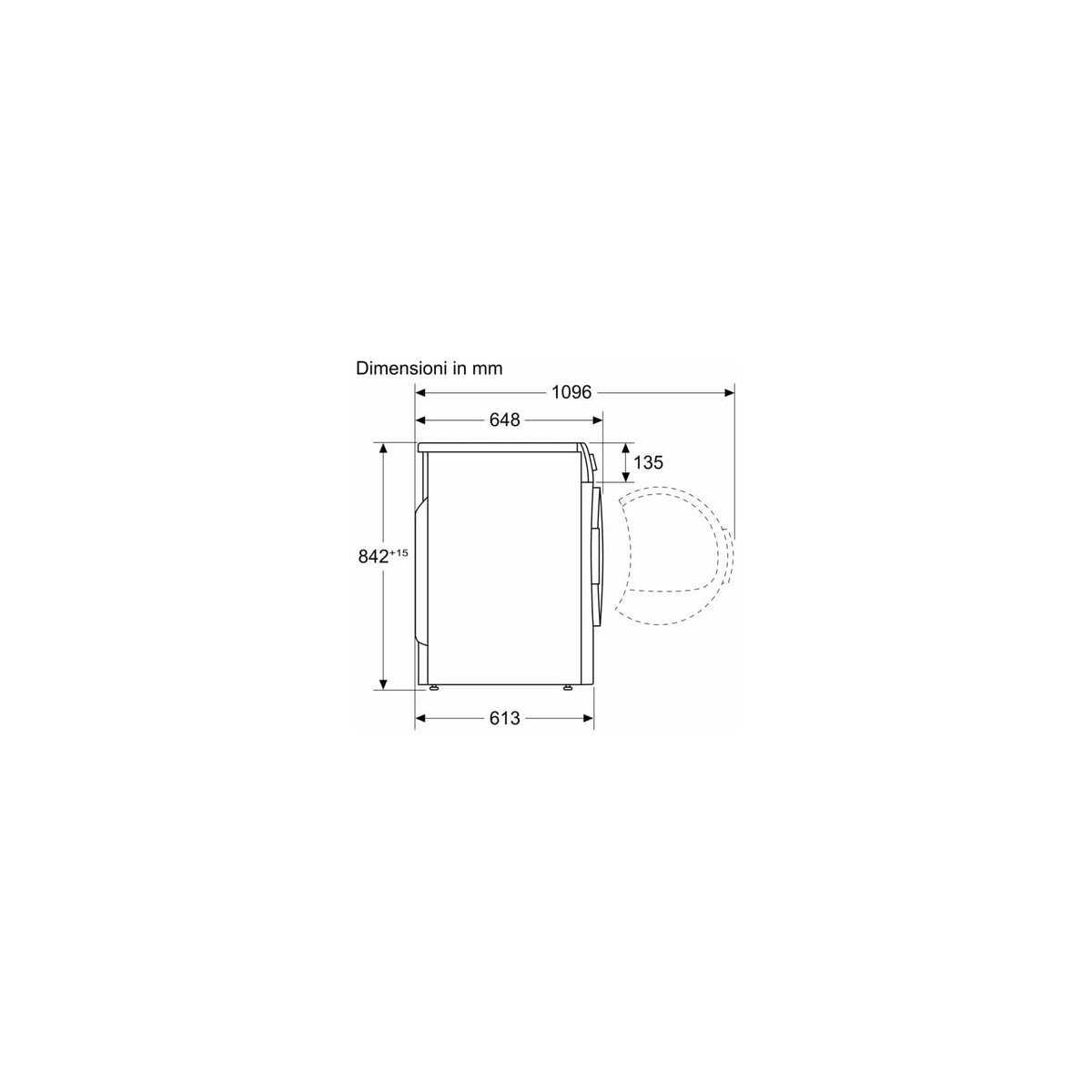 Bosch WTH85218II Asciugatrice a pompa di calore 8Kg, Classe D