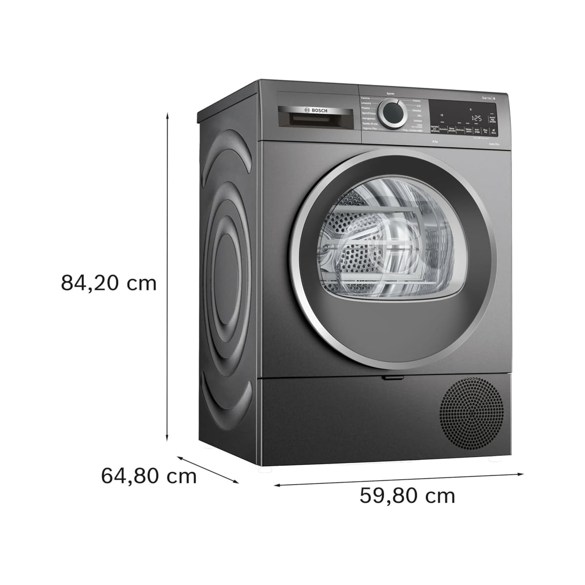 Bosch WQG243DRII Asciugatrice a pompa di calore 9Kg, Classe C