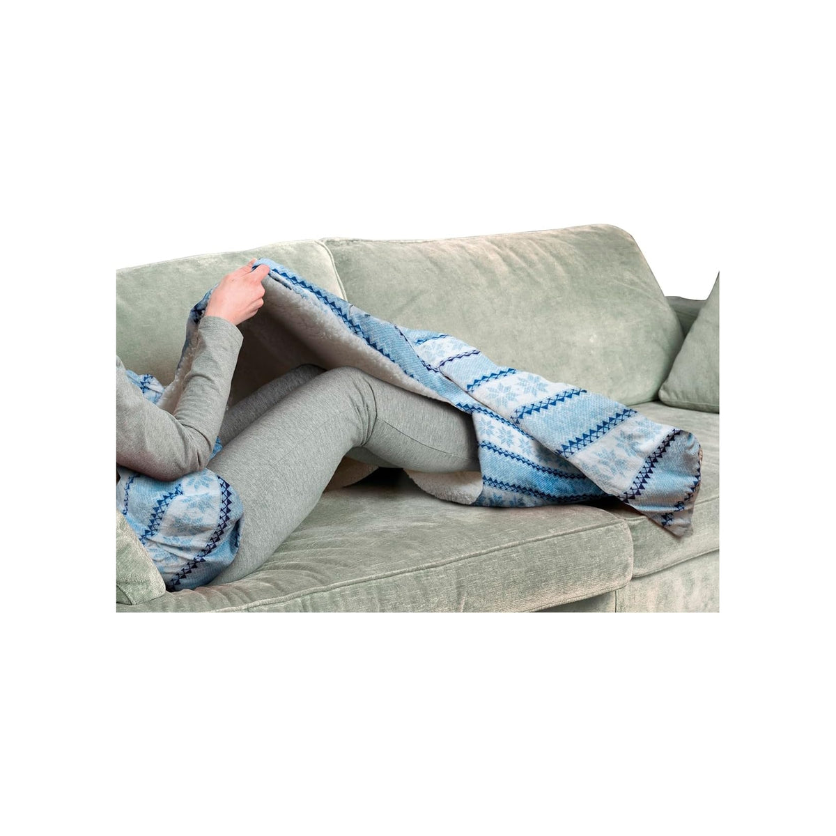 Macom MORBY PLAID 943 Plaid Riscaldabile con comoda Tasca per i Piedi - MORBYPLAID943