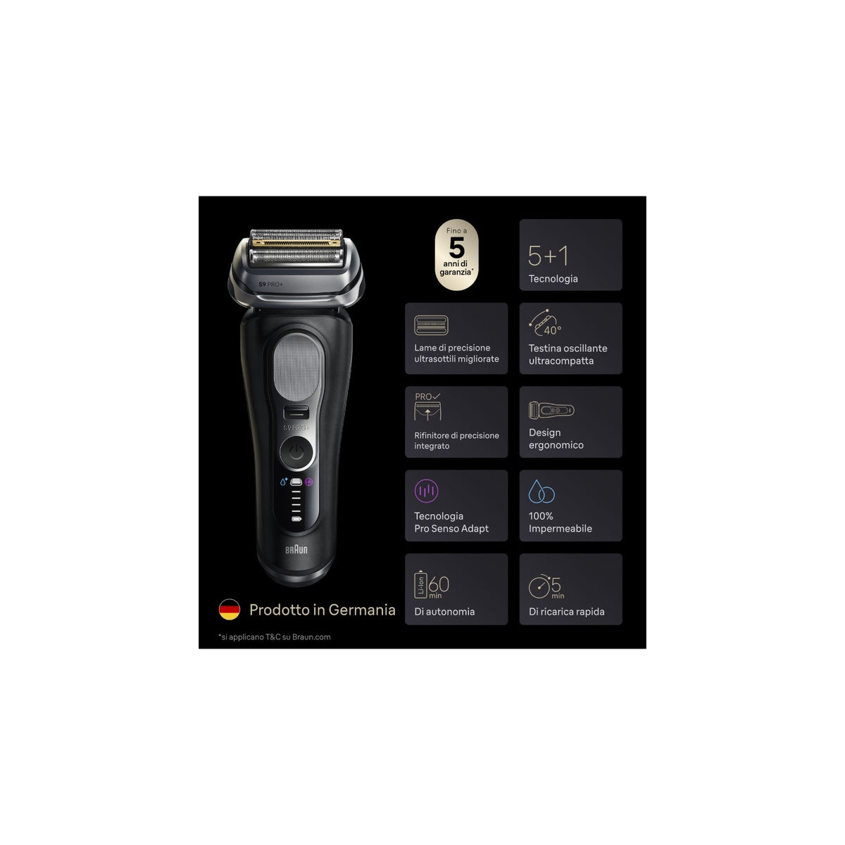 BRAUN 9600S Rasoio SHAVER Serie 9