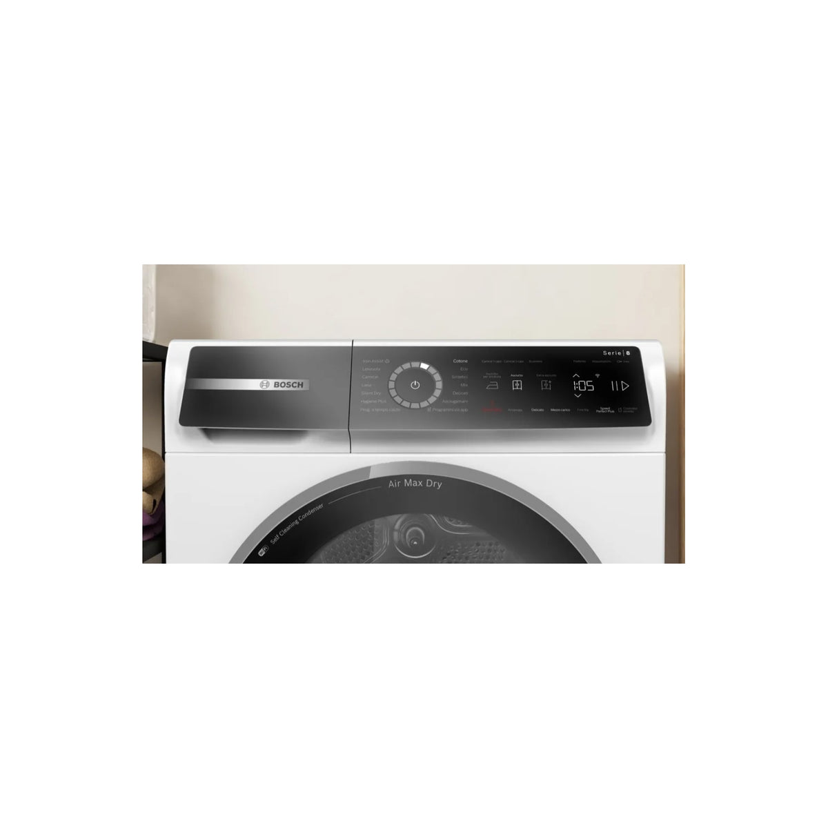Bosch WRB247C0IT Asciugatrice a pompa di calore 9 kg, Serie 8, Wifi, Classe A