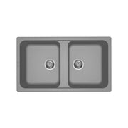ELLECI LG245048 LAVELLO 2 VASCHE 86x50 IN GRANITEK CEMENTO