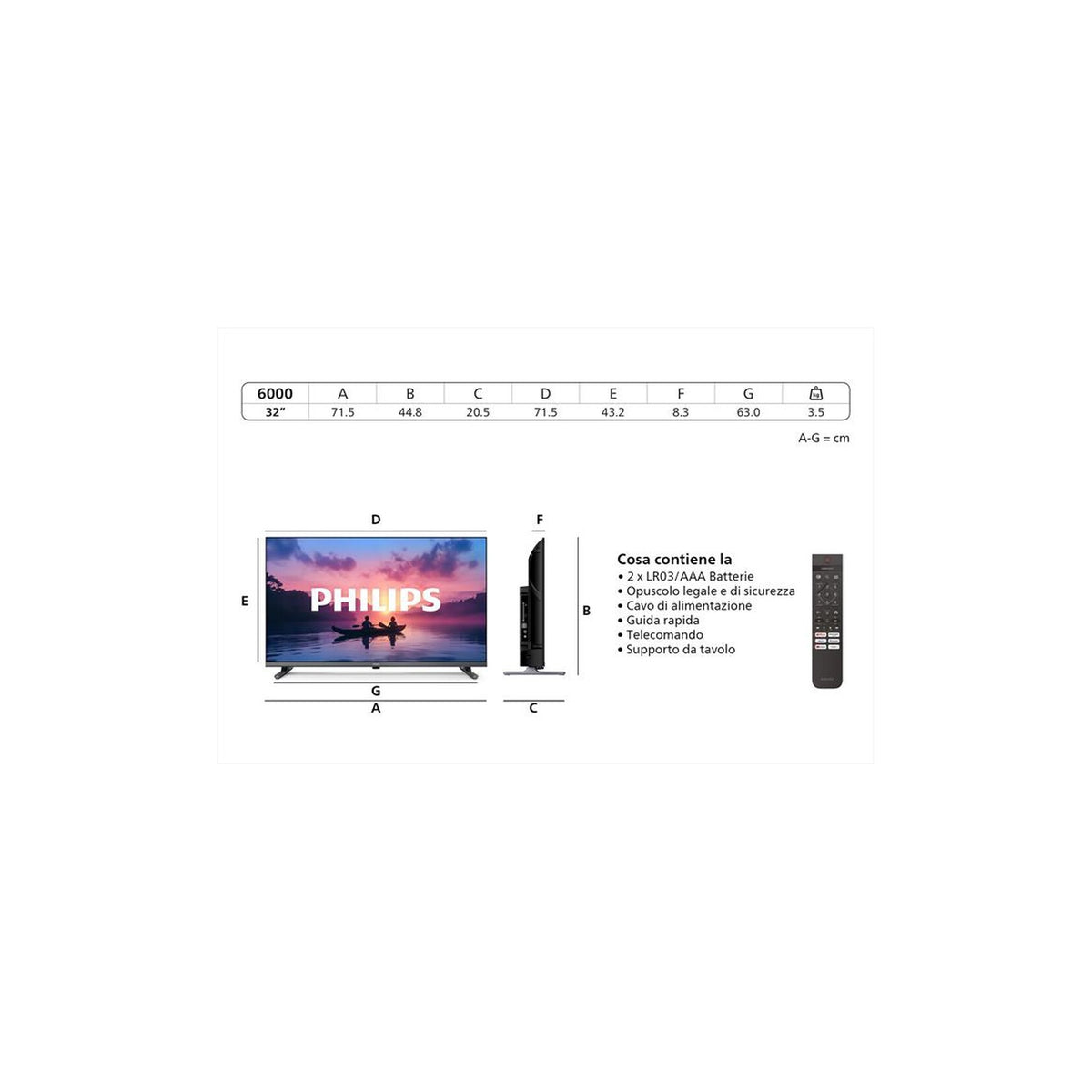PHILIPS 32PFS6000/12 TV LED 32'' FULL HD SMART TV