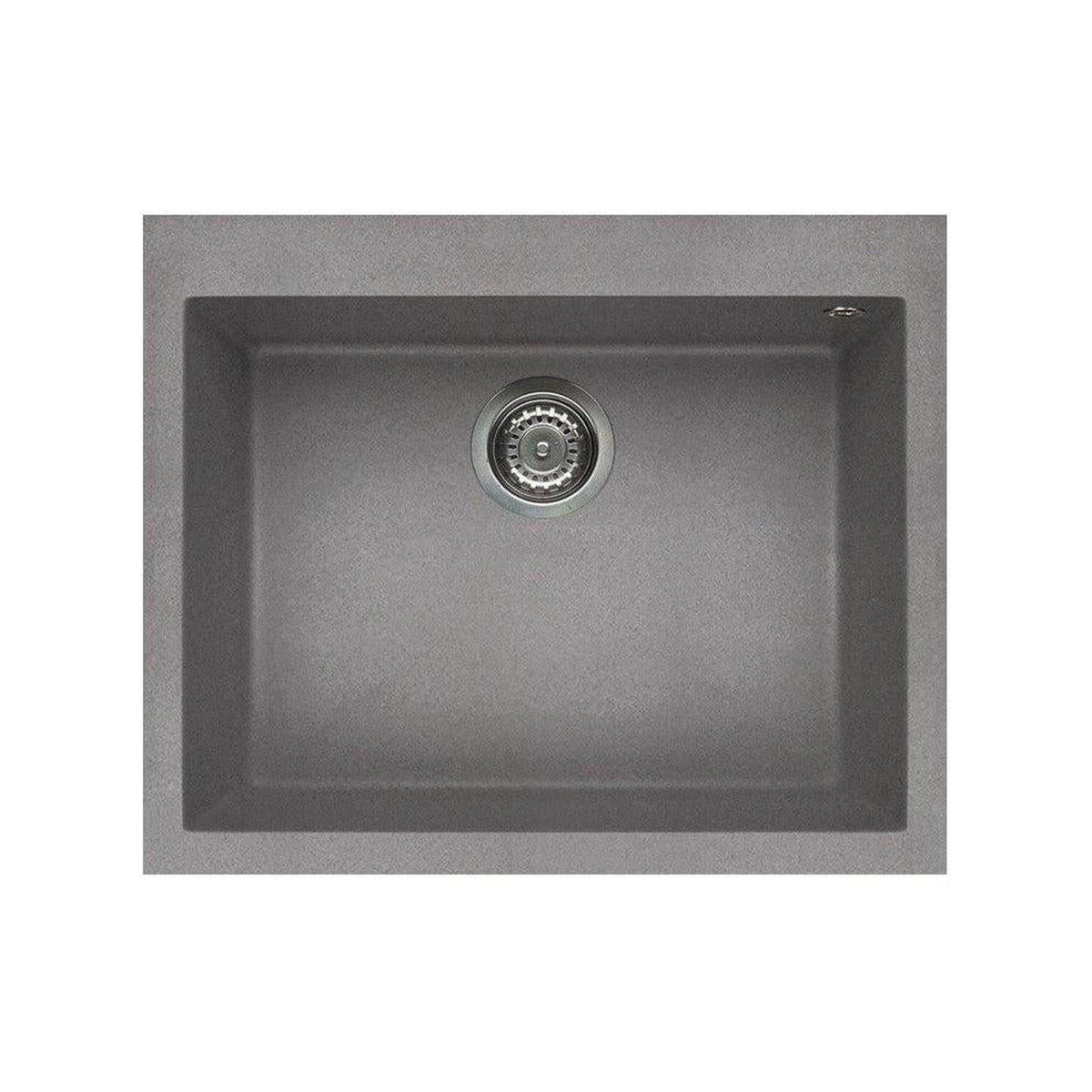 ELLECI QUADRA 110 LGQ11048 LAVELLO MONOVASCA 61X50 CM SOPRATOP IN GRANITEK CEMENTO