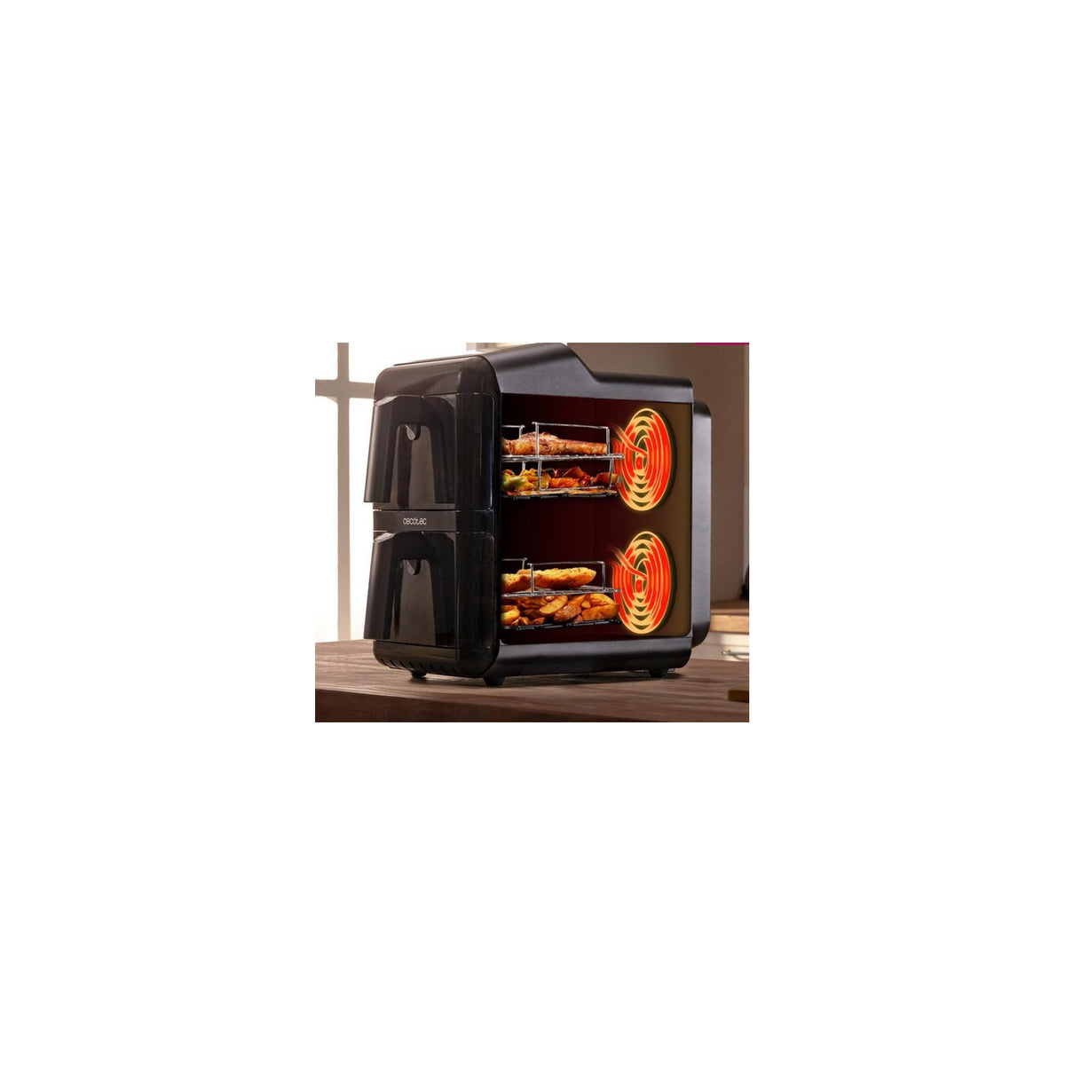 CECOTEC Cecofry DuoLevel 12000 Window Friggitrice ad aria da 12Lt con 2 cestelli - DUOLEVEL12000WINDOW