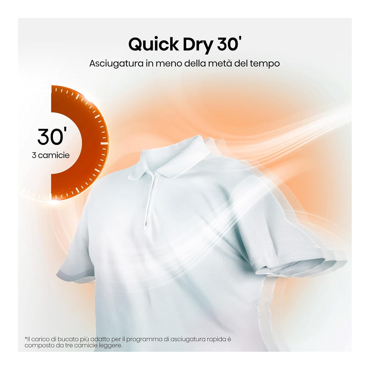 Hisense DHQE900UWDC Asciugatrice a Pompa di calore, 9 Kg, 15 programmi, Classe D