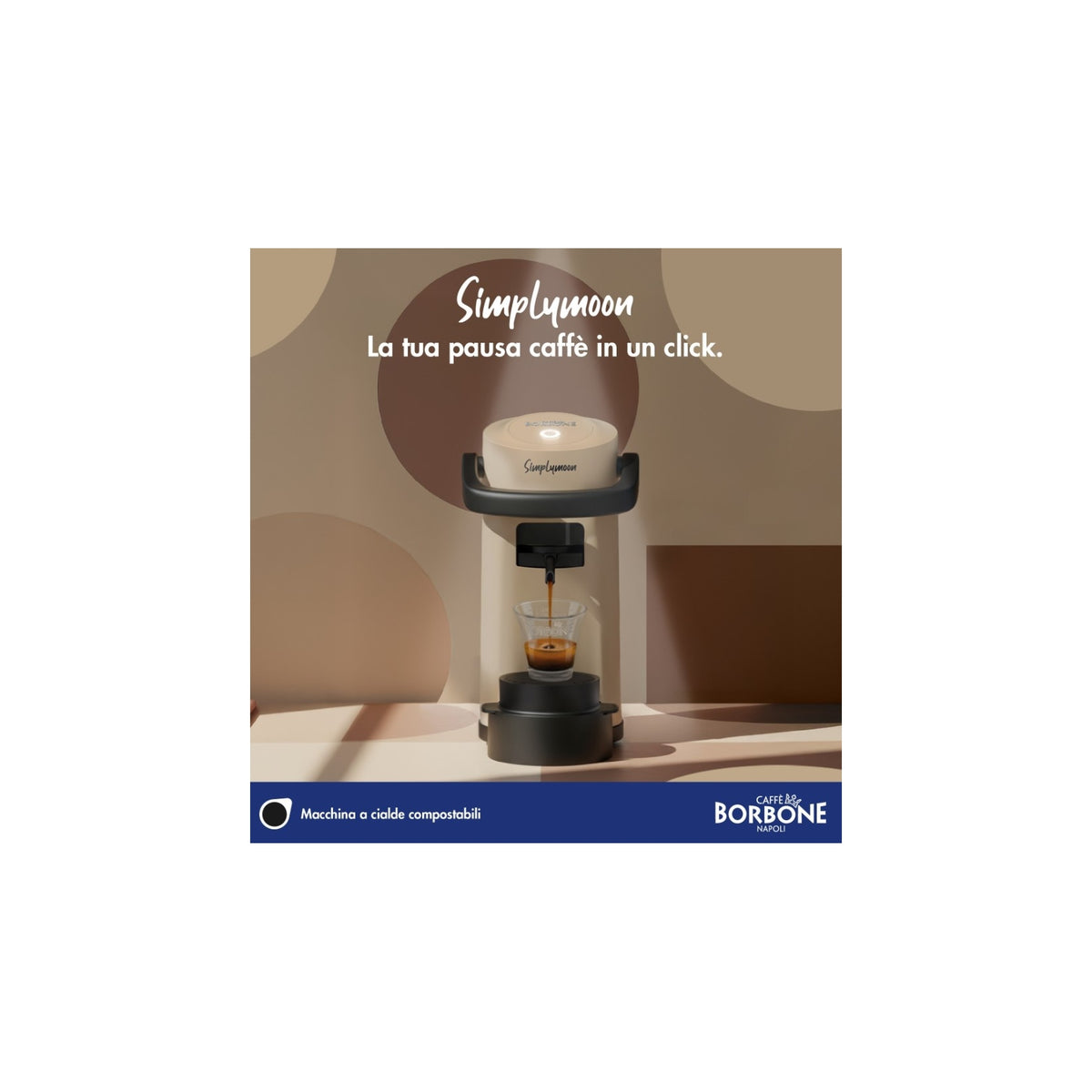 CAFFE BORBONE SIMPLYMOON/SABBIA MACCHINA DA CAFFE' 1 TAZZA COLORE SABBIA