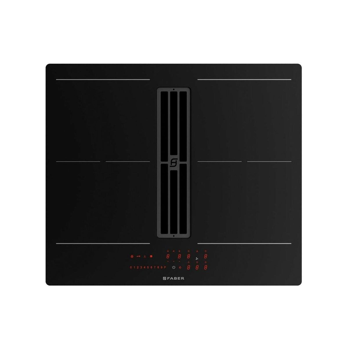 FABER GALILEO SLIM F600 Piano cottura a induzione con cappa integrata versione Filtrante 60cm, 4 zone - 340.0708.974