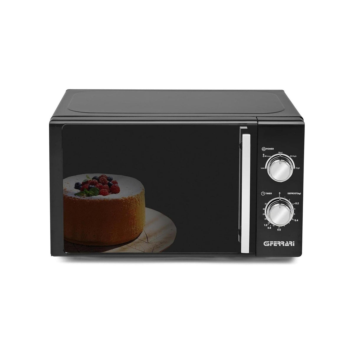 G3 Ferrari G10109 AllBlack Forno Microonde 20 Litri, Funzione Grill, Vetro a specchio Nero